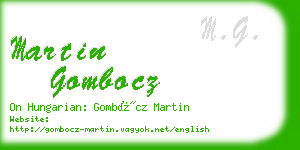 martin gombocz business card